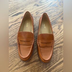 J. Crew - Womens Penny Loafers, size 6.5 US womens, color brown.